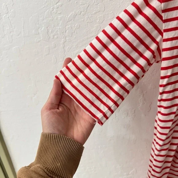 Frank & Eileen XS JOSEPHINE Red French Stripe Heritage Jersey Shirt - Picture 4 of 5